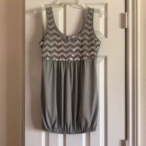 2/$13‼️ Gray Sleeveless with Sequins